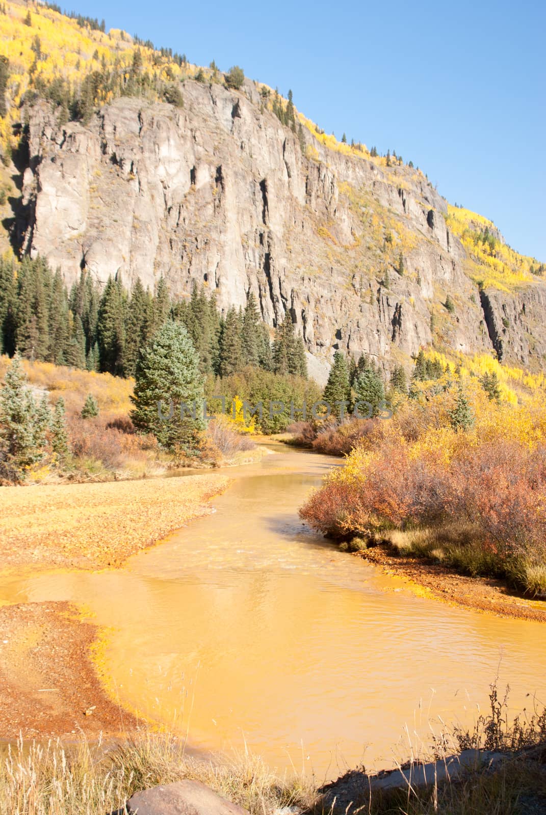 Colorado muddy river of high country