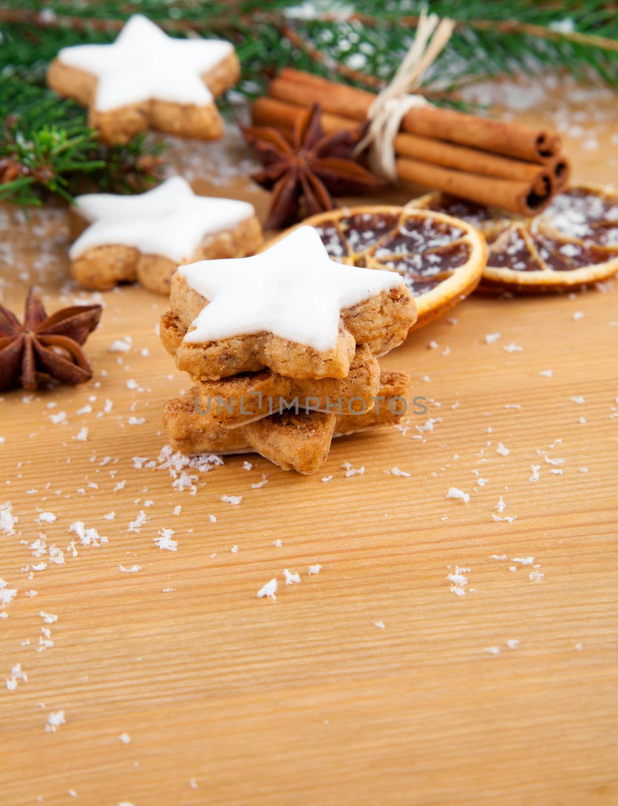 Christmas cookies with festive decoration