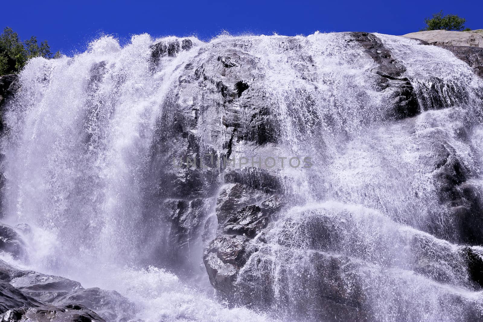 Alibek Waterfall. Dombay Mountains. The Northern Caucas