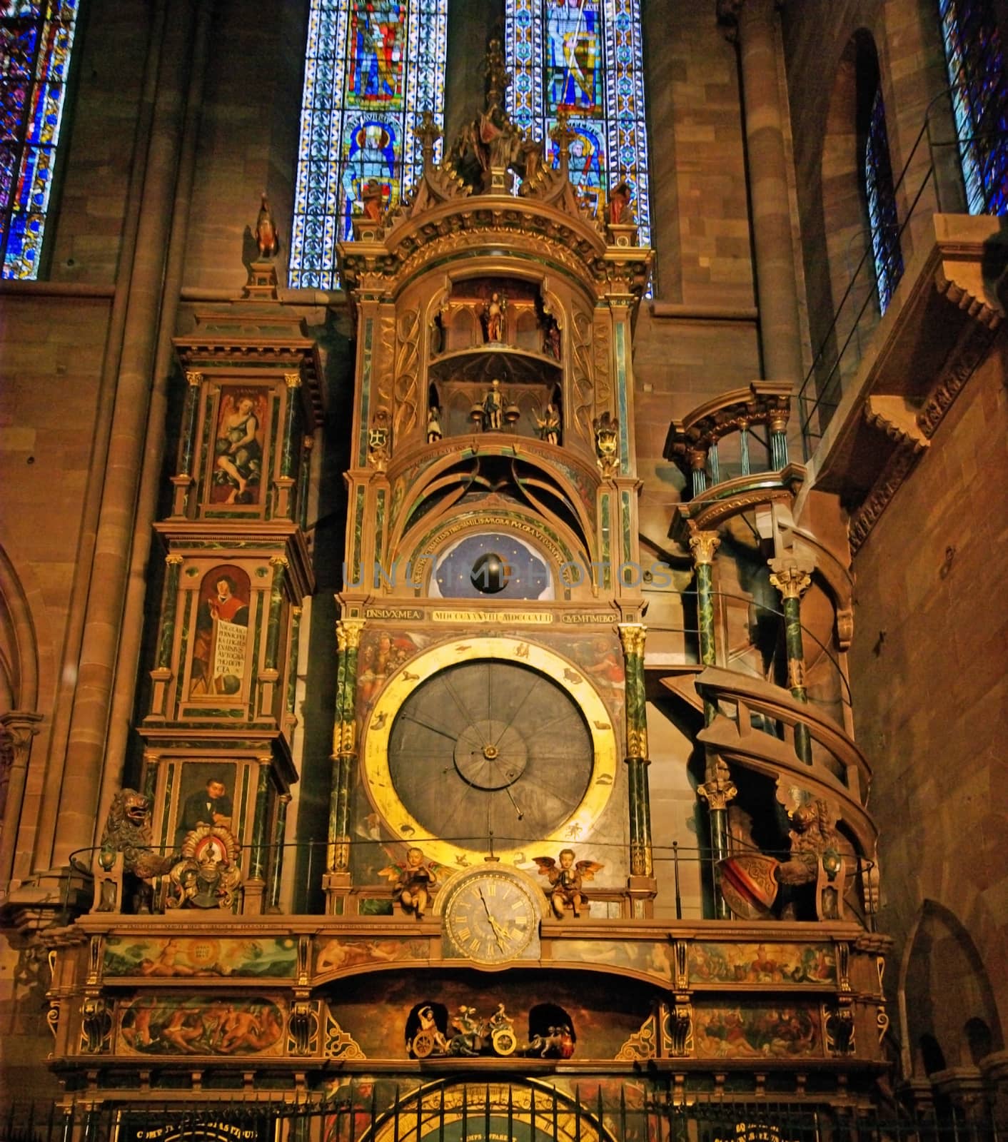 Astrological clock in Strasbourg Cathedral.