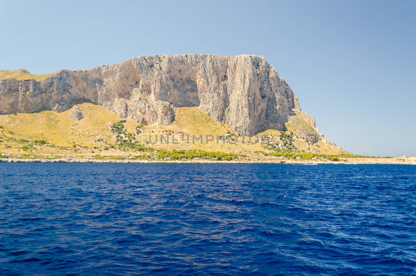 View of San Vito Lo Capo from the sea, Sicily
