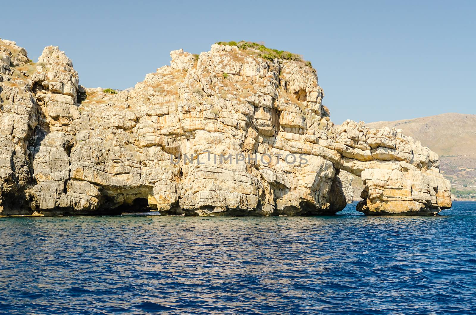 Wild Beautiful Coastline at the Zingaro Natural Reserve, Sicily, summer 2014