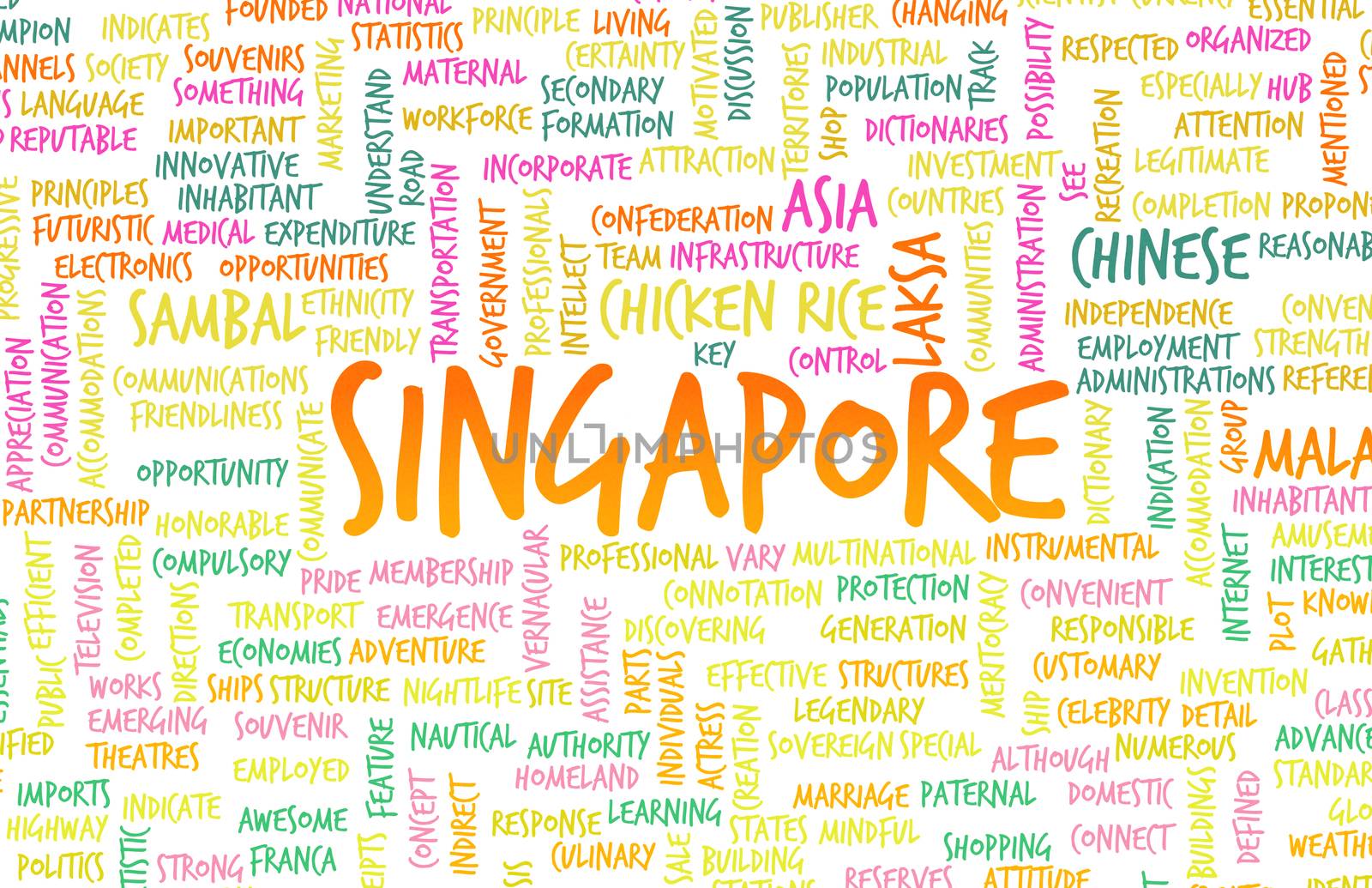 Singapore City as a Abstract Concept Art