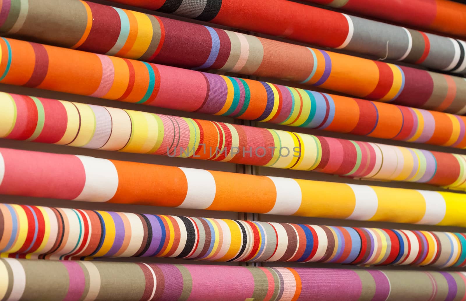 Set of color textile tube