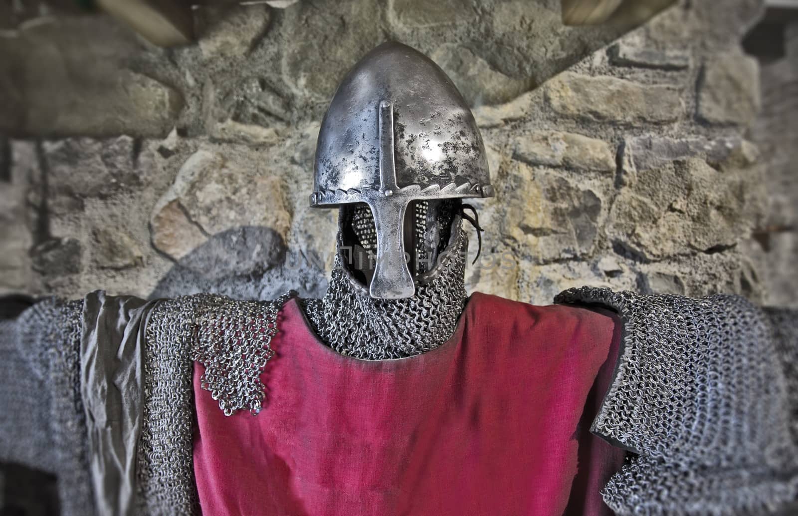 Close-up picture of a medieval armor
