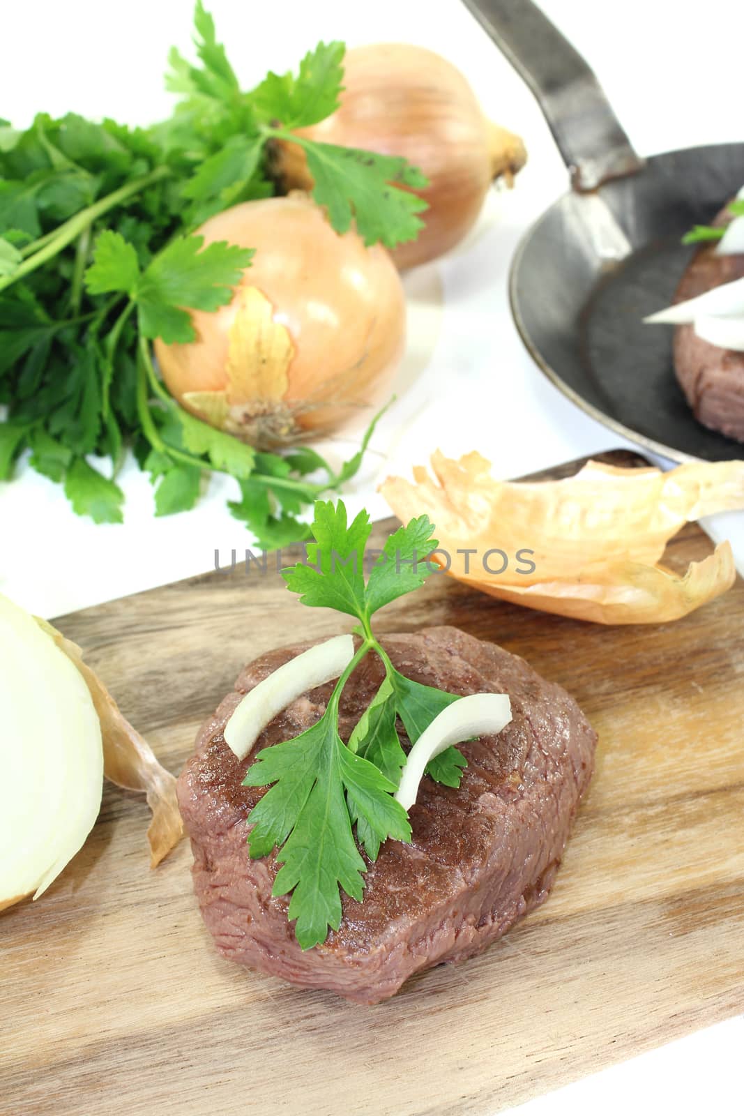 Ostrich steaks with smooth parsley by discovery