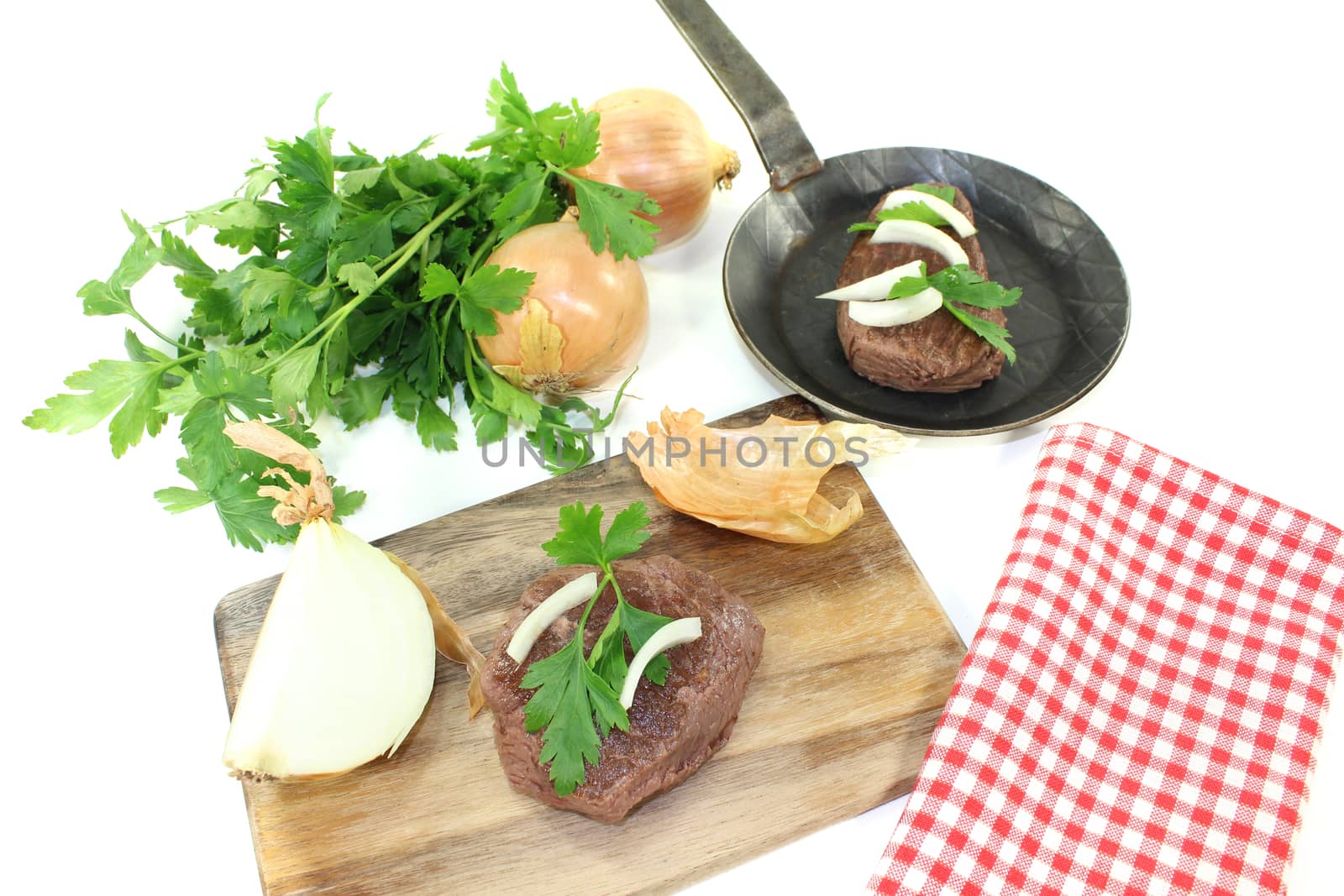 Ostrich steak with parsley by discovery
