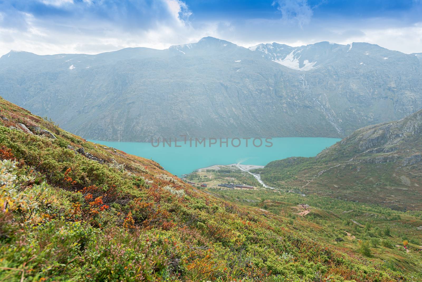 View on camping site at Besseggen