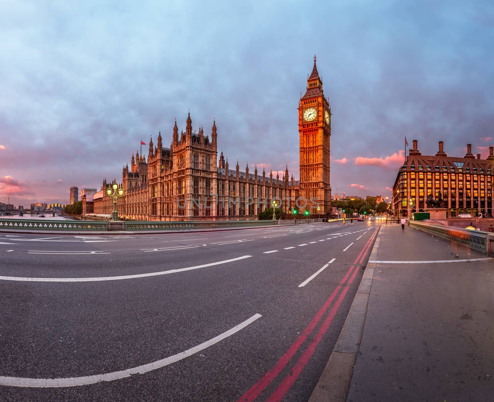 Queen Elizabeth Clock Tower and Westminster Palace in the Mornin by anshar