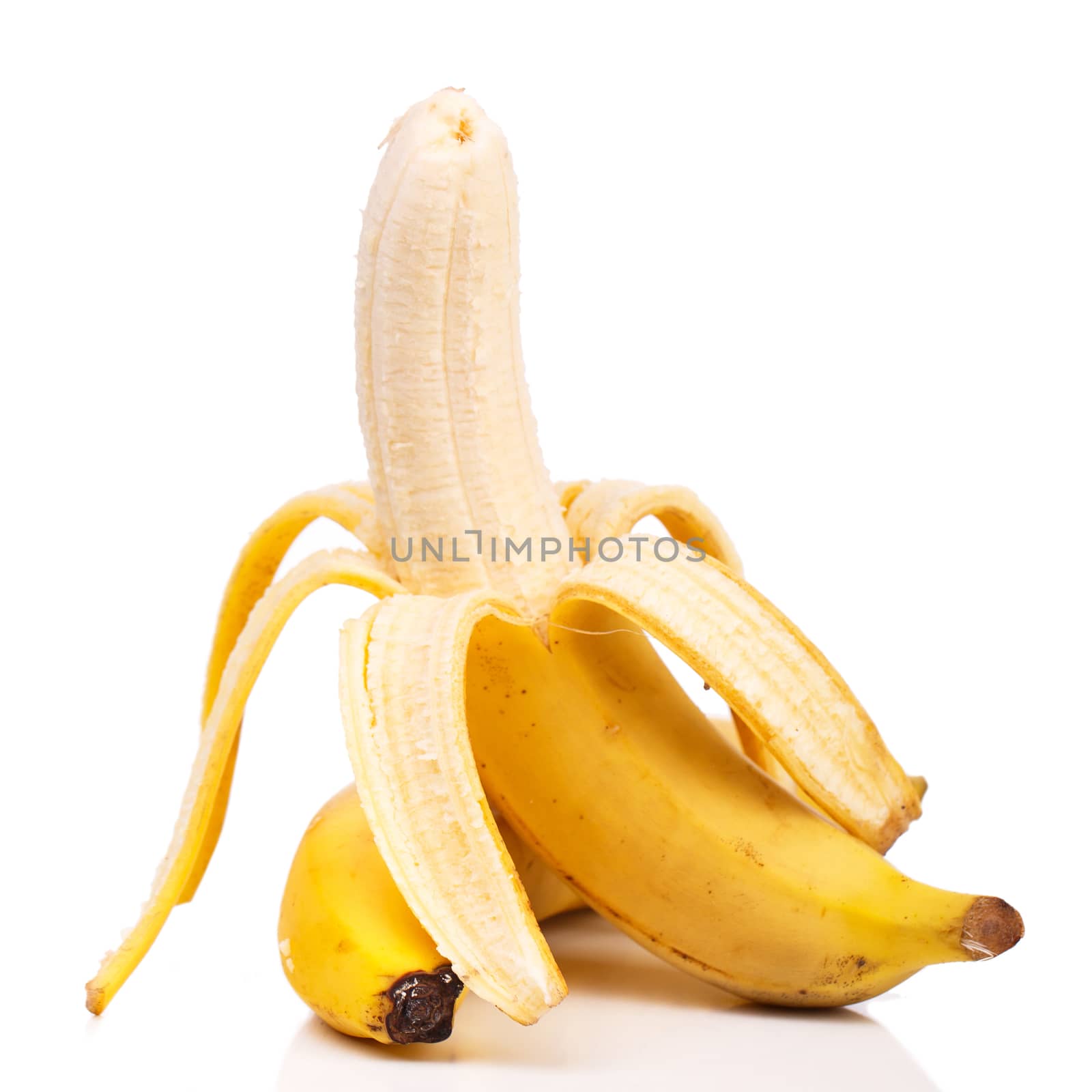 Delicious banana on a white background