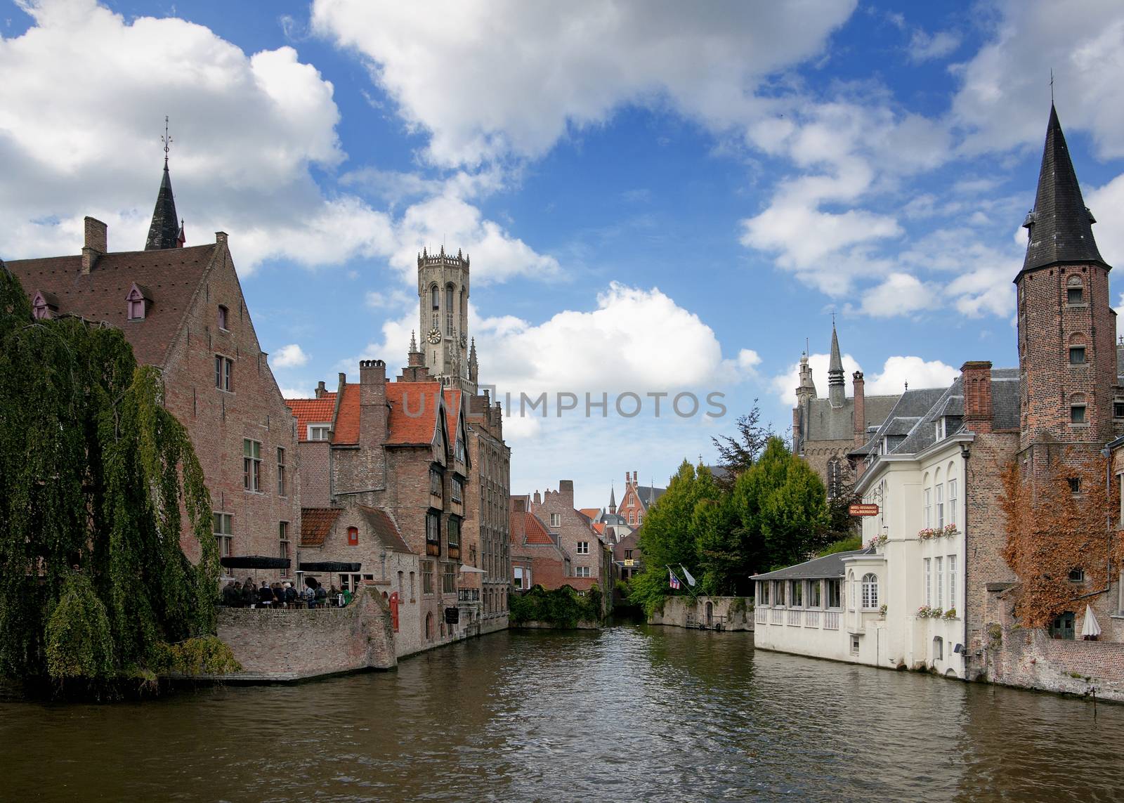 Old mansions and towers compete for attention in Bruges.