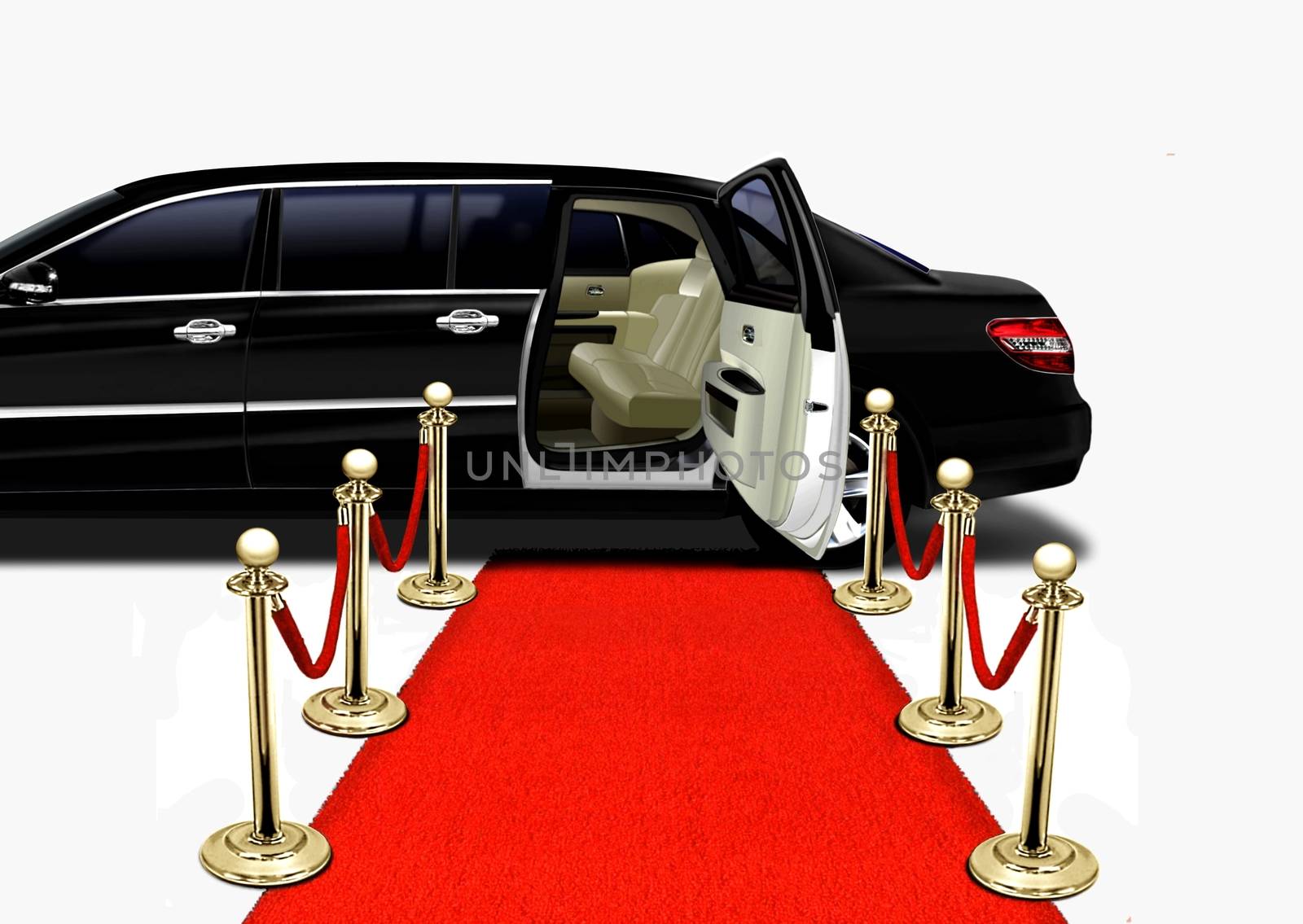 Black Limo on Red Carpet Arrival by razihusin