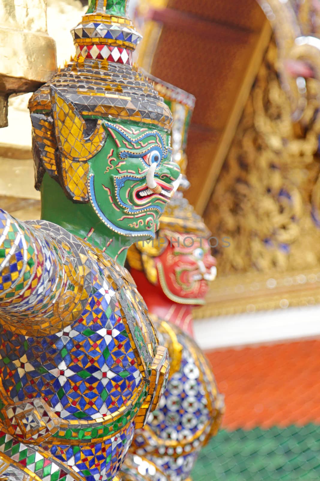 Giant Buddha in Grand Palace, Bangkok, Thailand by foto76