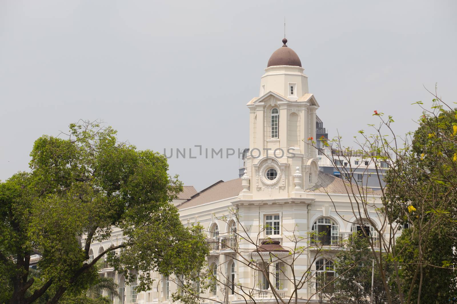 Yangon (Rangoon) building from British Imperial time. Old Supreme Court building.