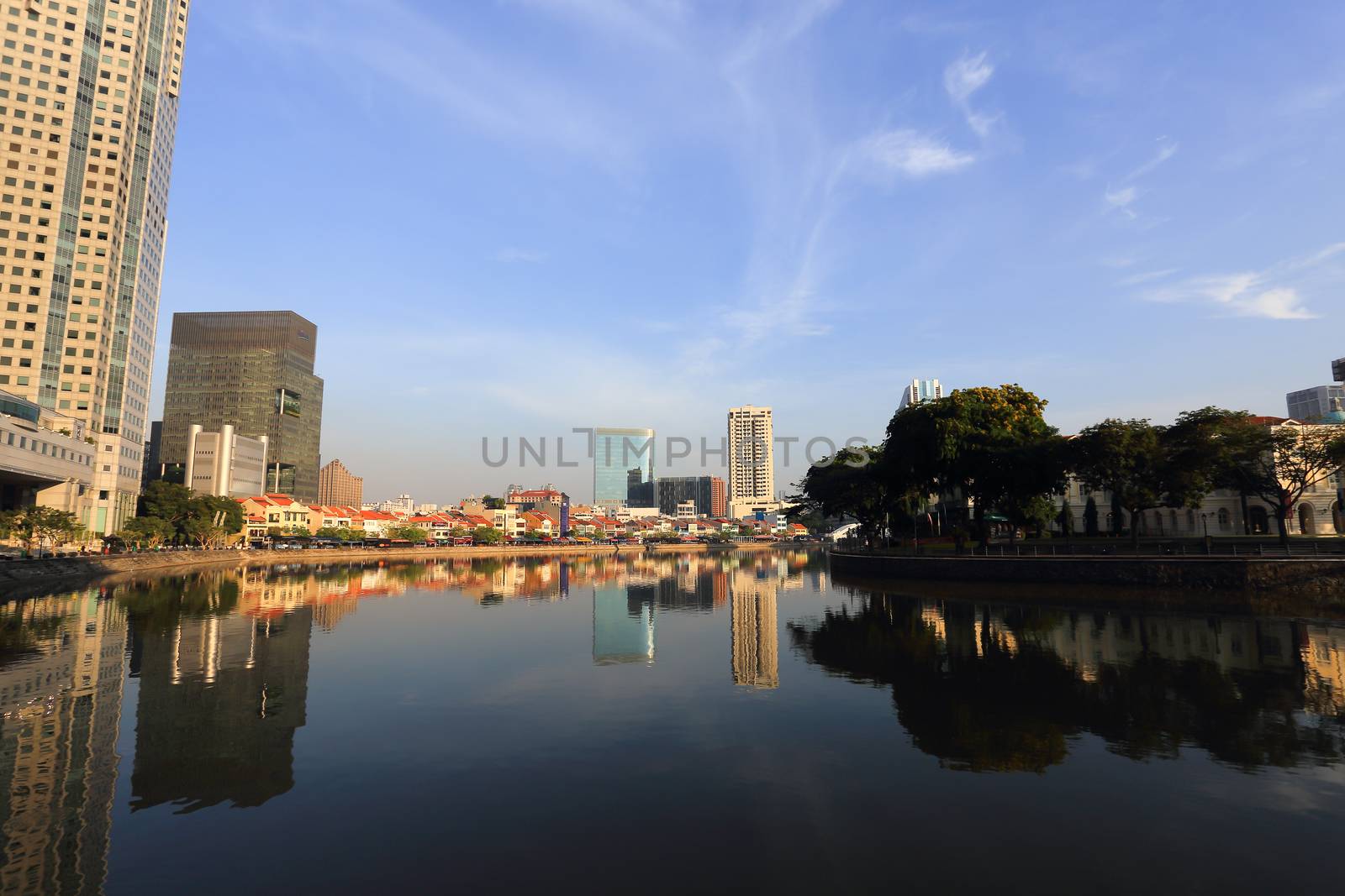 Skyline of Singapore business district, Singapore by rufous