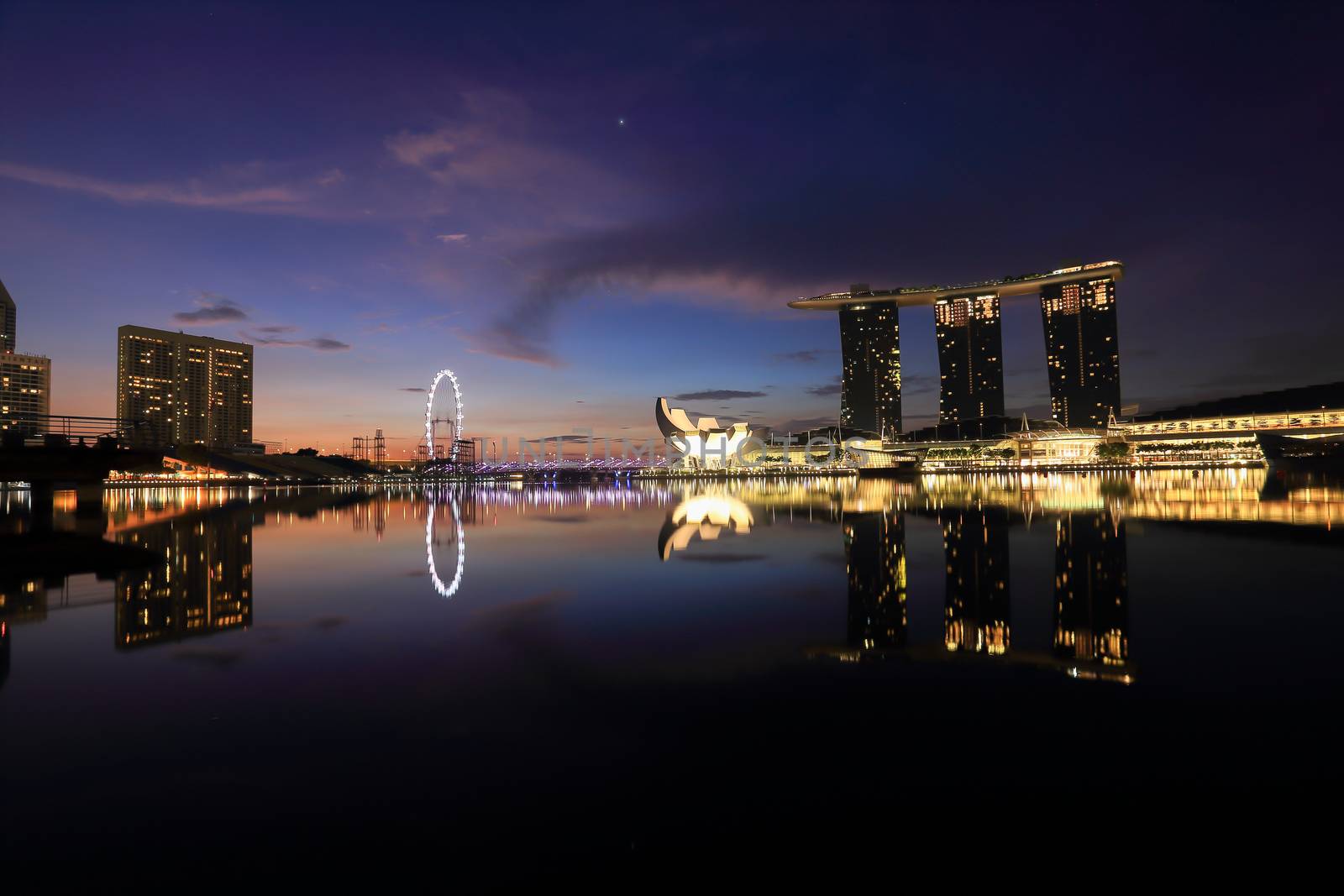 Singapore city skyline by rufous