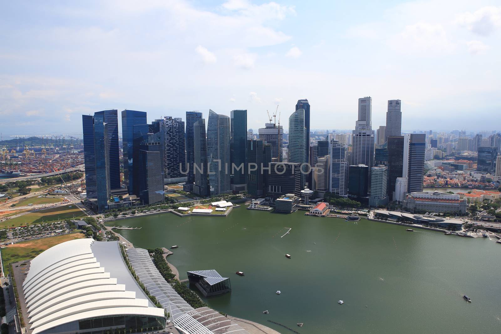 Skyline of Singapore business district, Singapore by rufous