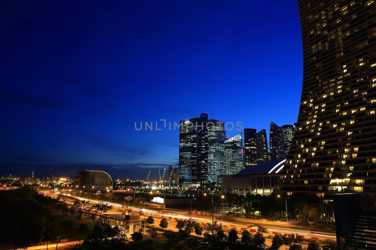 Singapore city skyline