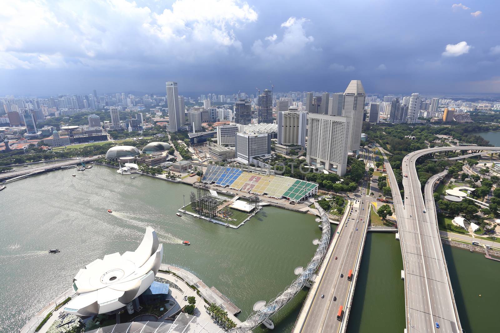 Bird's eye view of Singapore