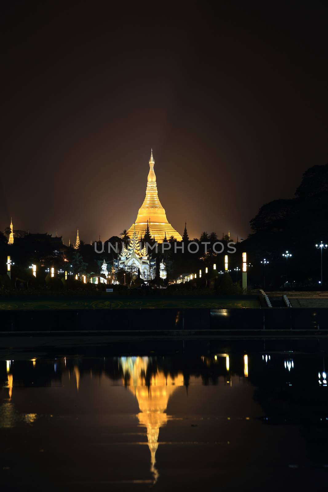 Shwedagon Pagoda in twilight. Yangon, Myanmar (Burma) by rufous