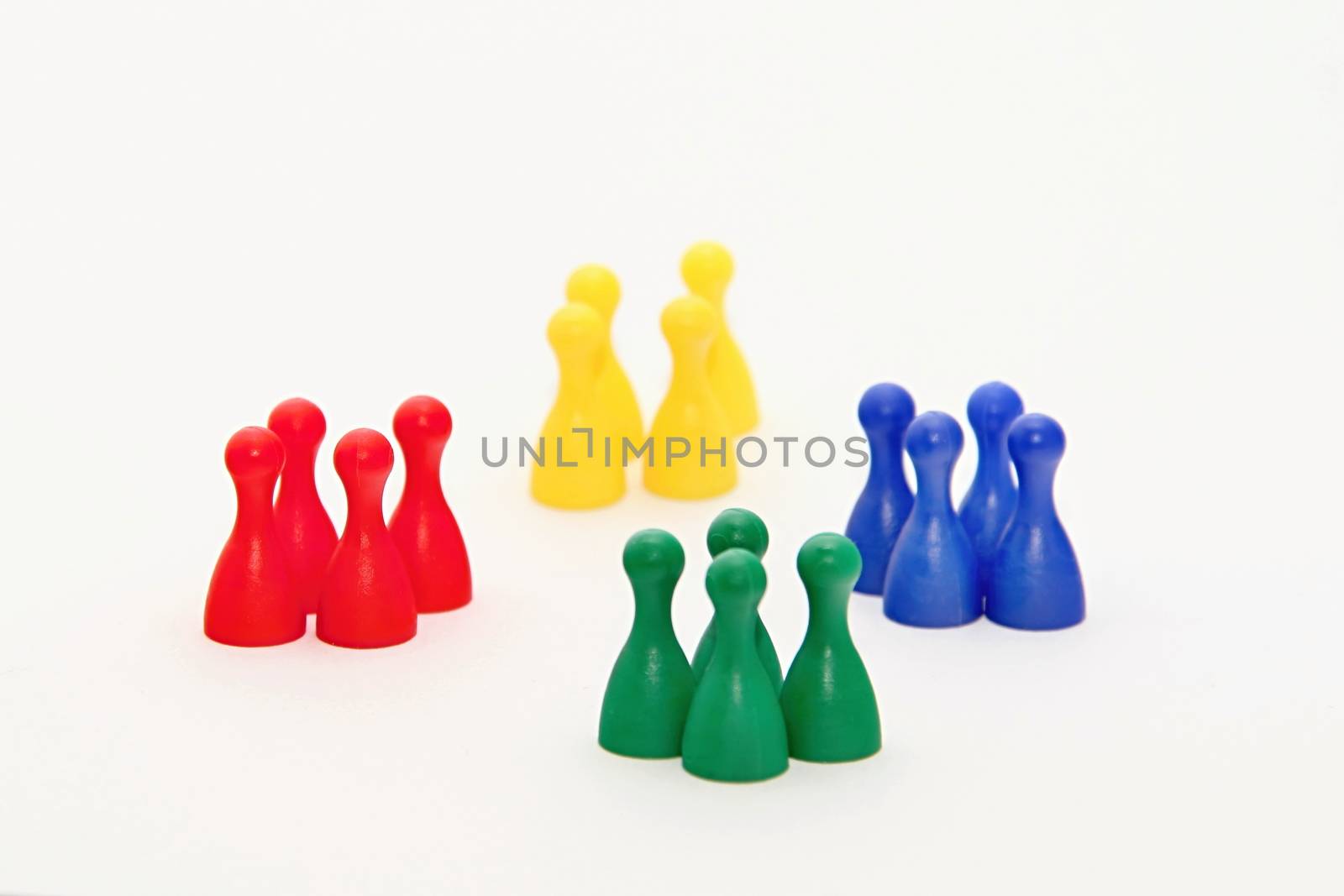 Photo of Ludo Board Game Figurines in various positions perfectly fit to company presentations as well as private purposes.