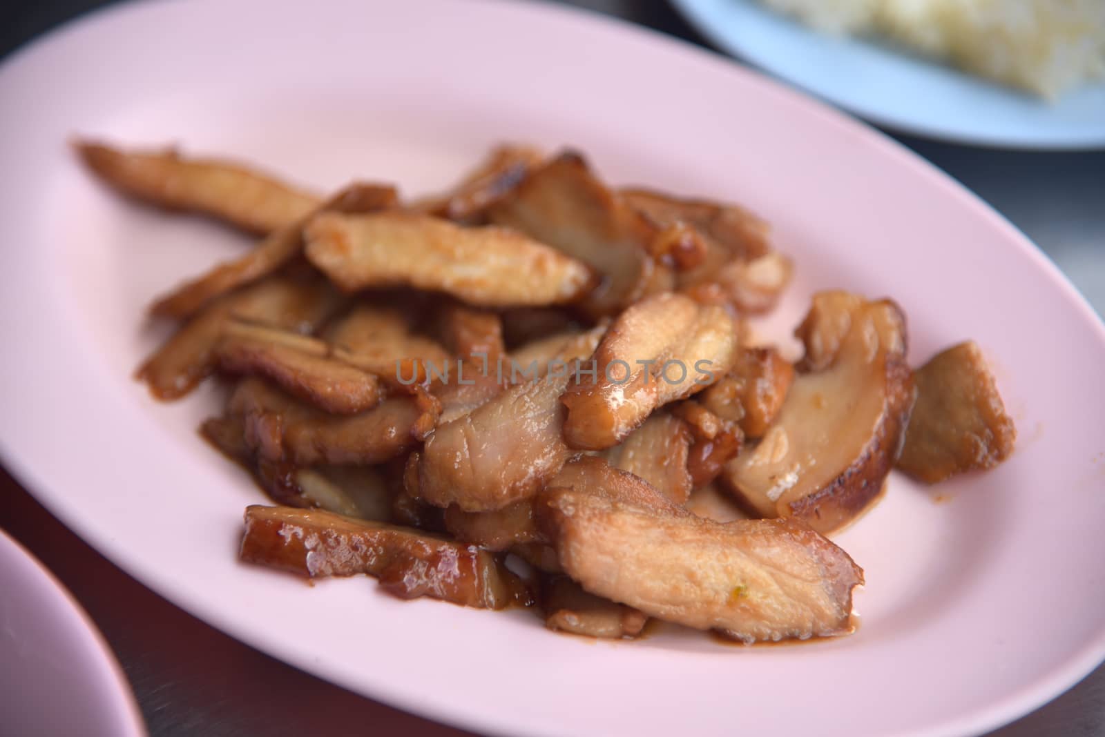 Roast pork in Thai style menu