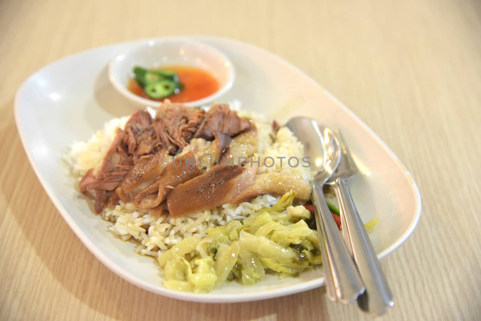 Stewed Pork Leg with Rice, Thai cuisine by pixbox77