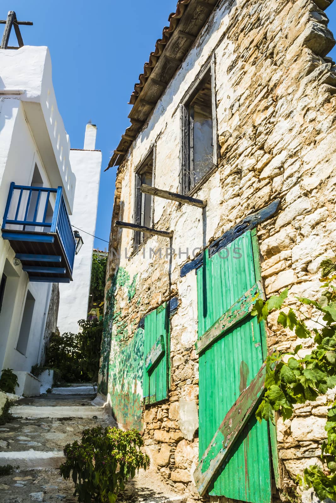 Alonissos Greek Island Street by ankarb