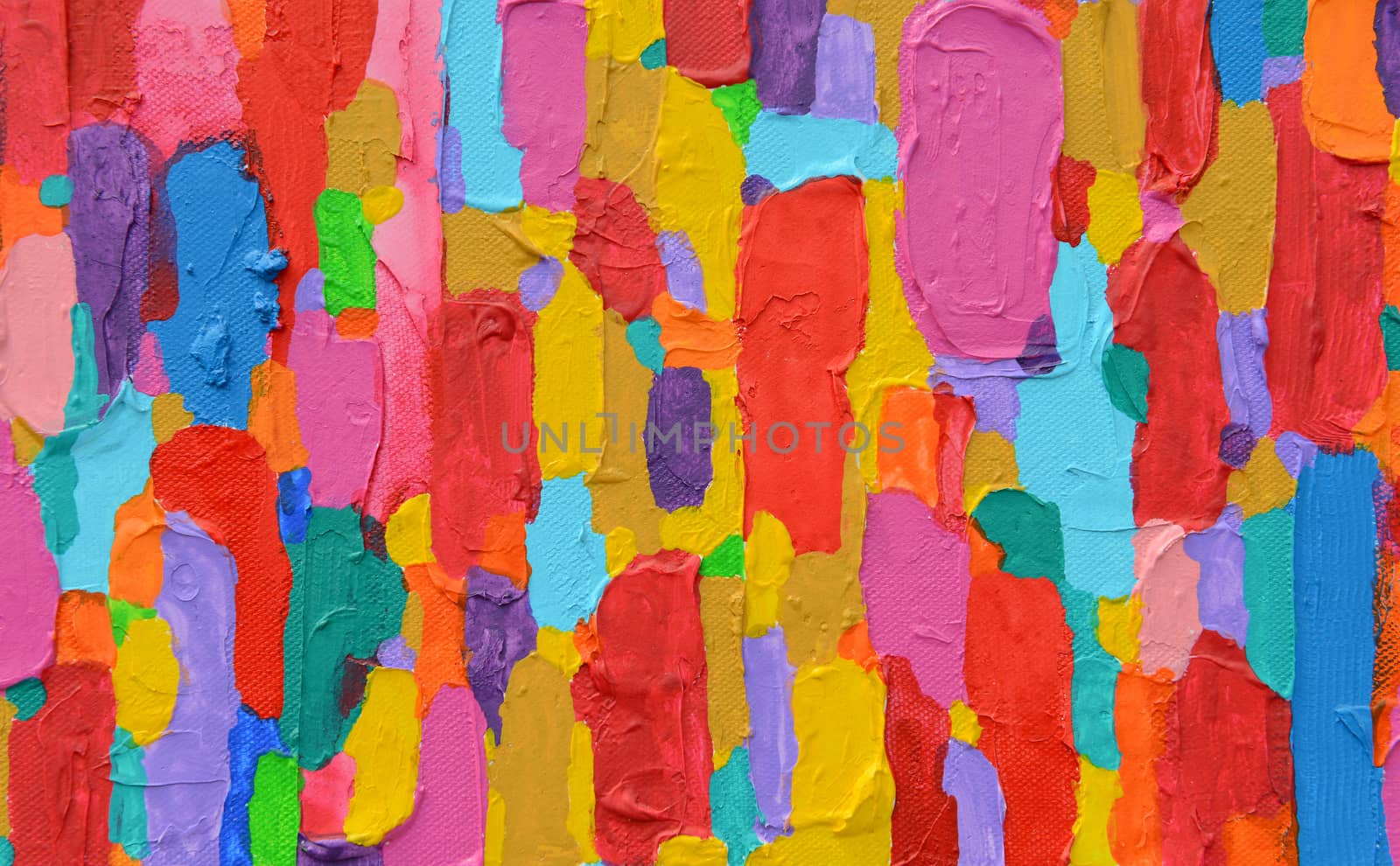 Texture, background and Colorful Image of an original Abstract Painting on Canvas.