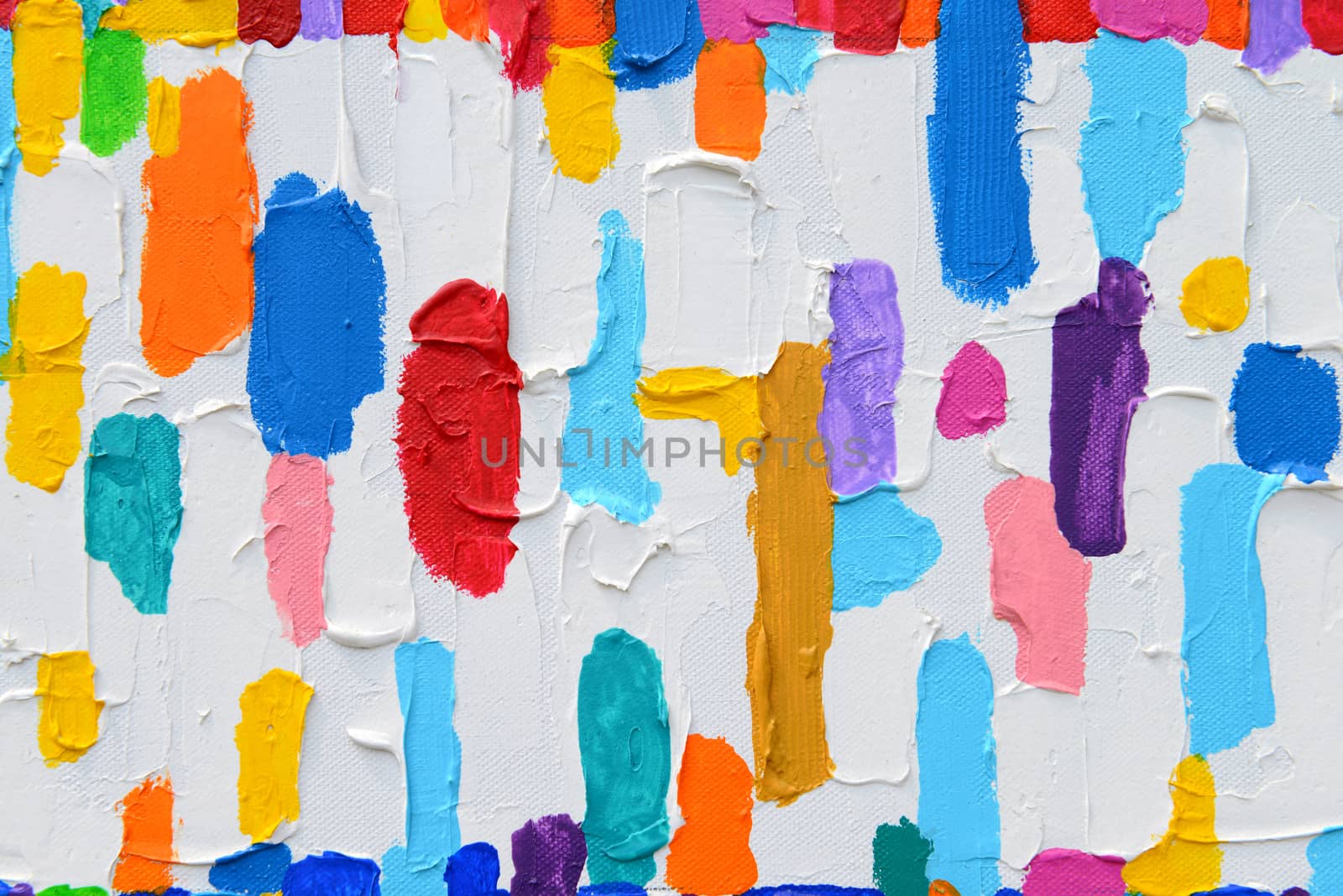 Texture, background and Colorful Image of an original Abstract Painting on Canvas.