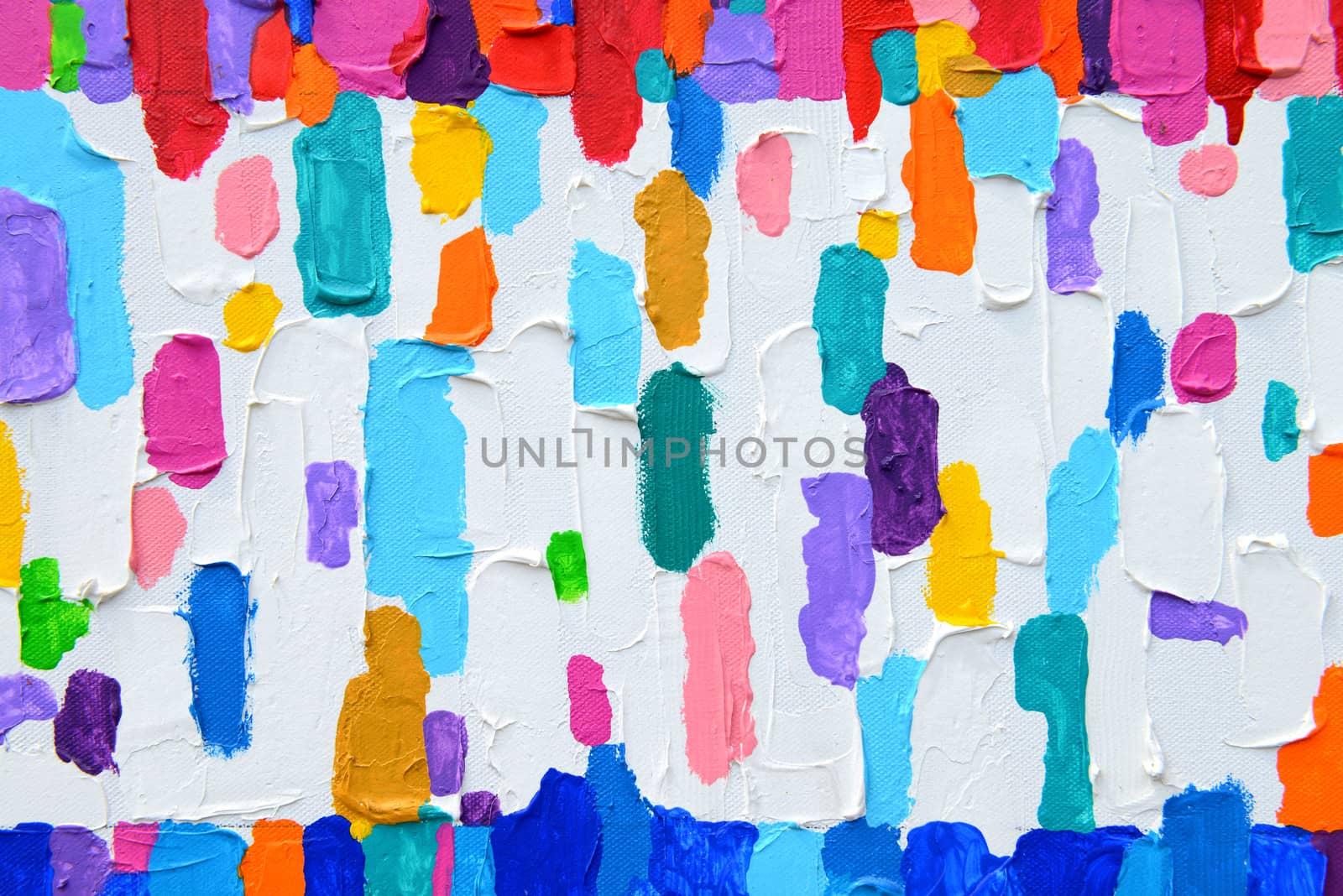 Texture, background and Colorful Image of an original Abstract Painting on Canvas.