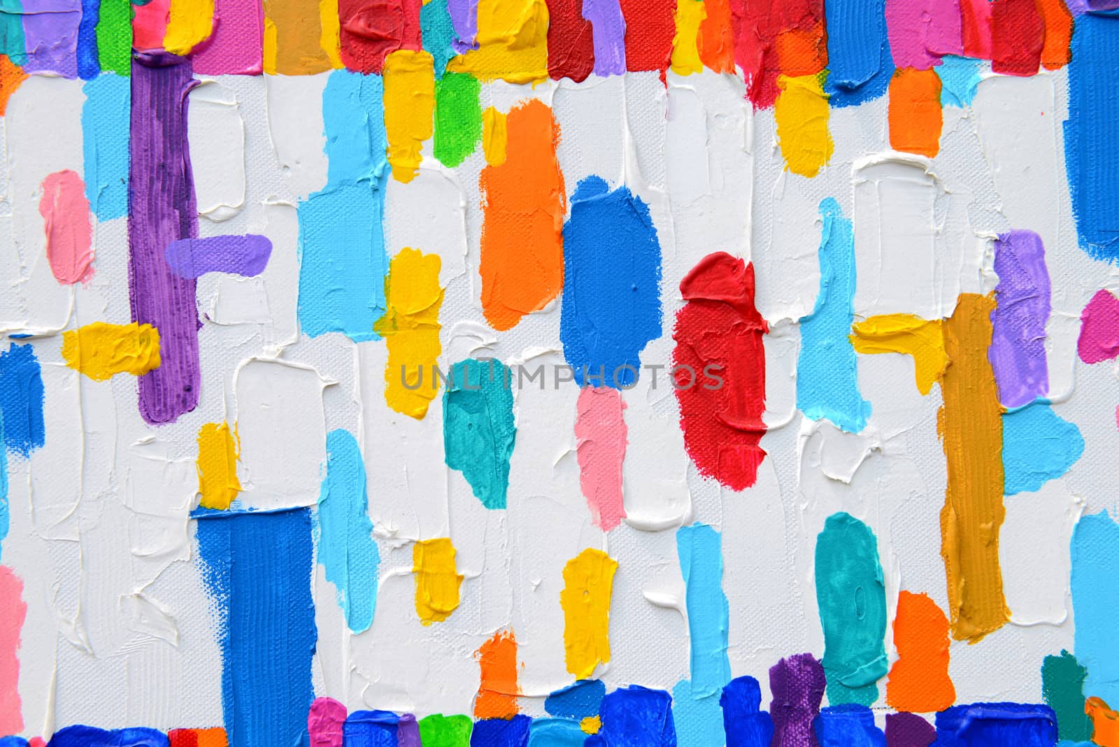 Texture, background and Colorful Image of an original Abstract Painting on Canvas.