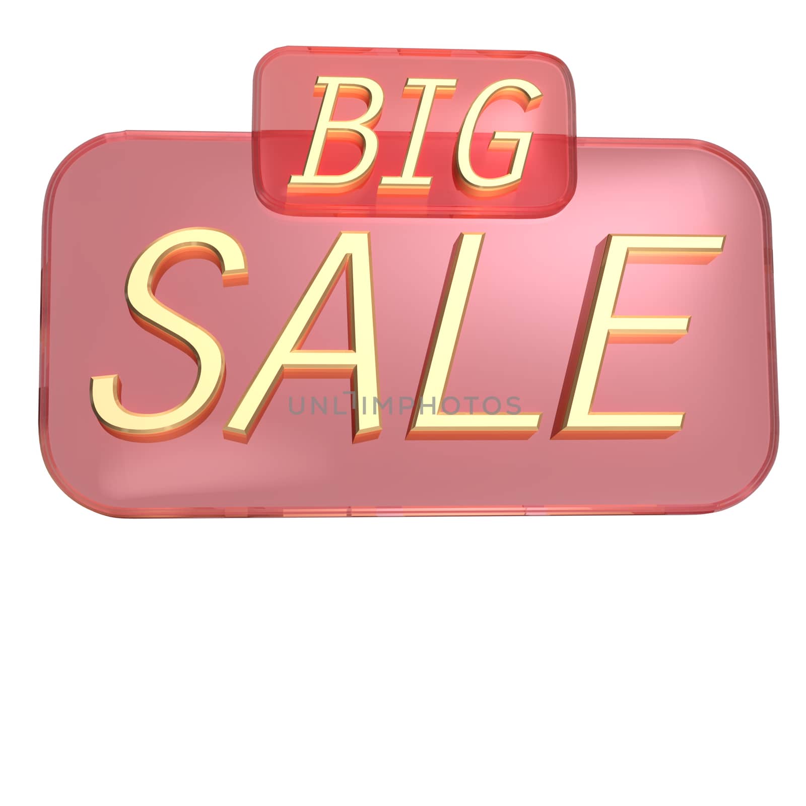 High Quality Big Sale product badge isolated on white.