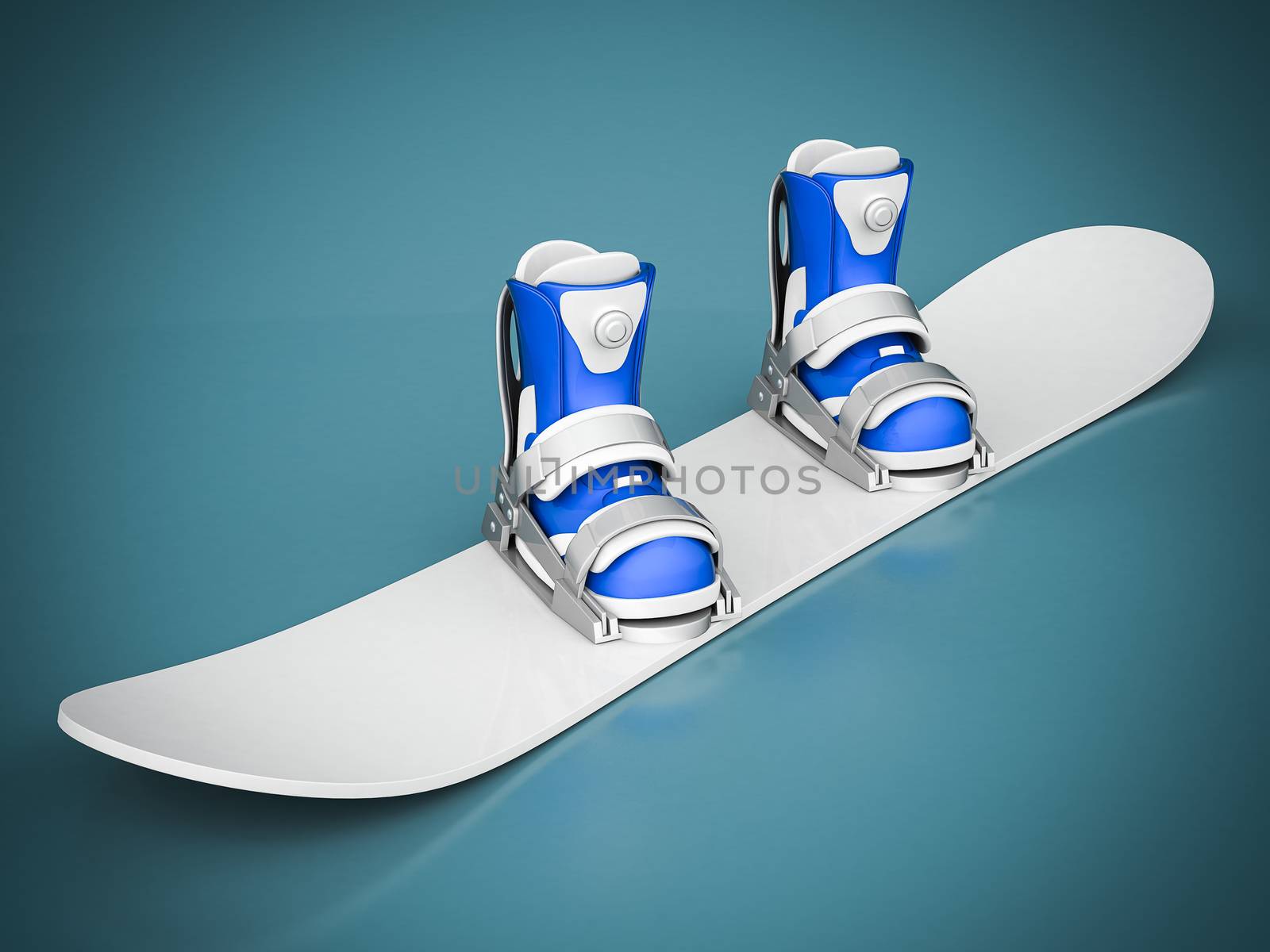 sbeautiful snowboard on a blue background