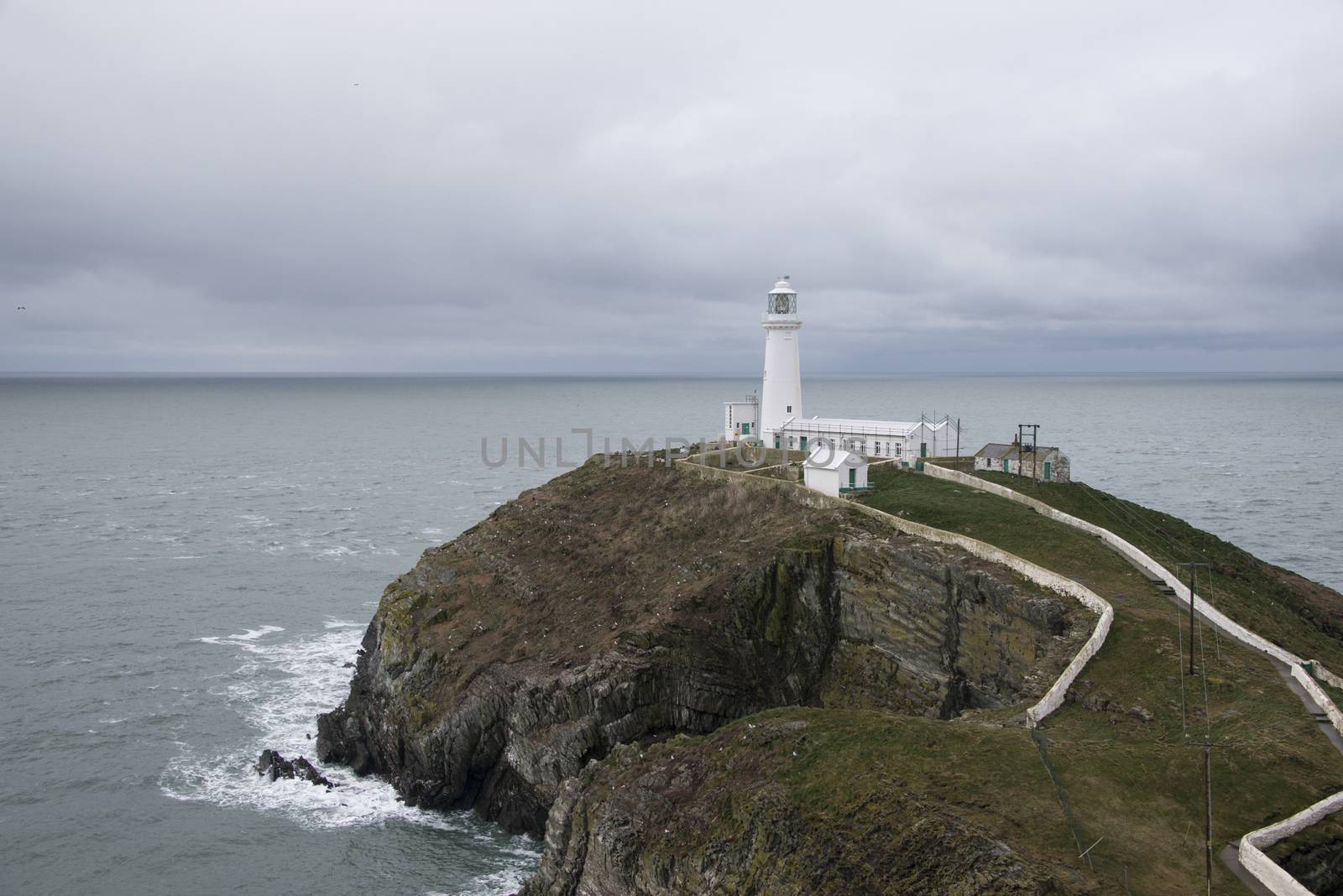 South Stack lighthouse  Ynys Lawd  at Holyhead, Anglesey