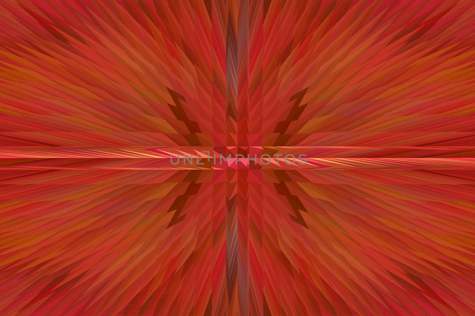 Red abstract background with sharp and transparent thorns