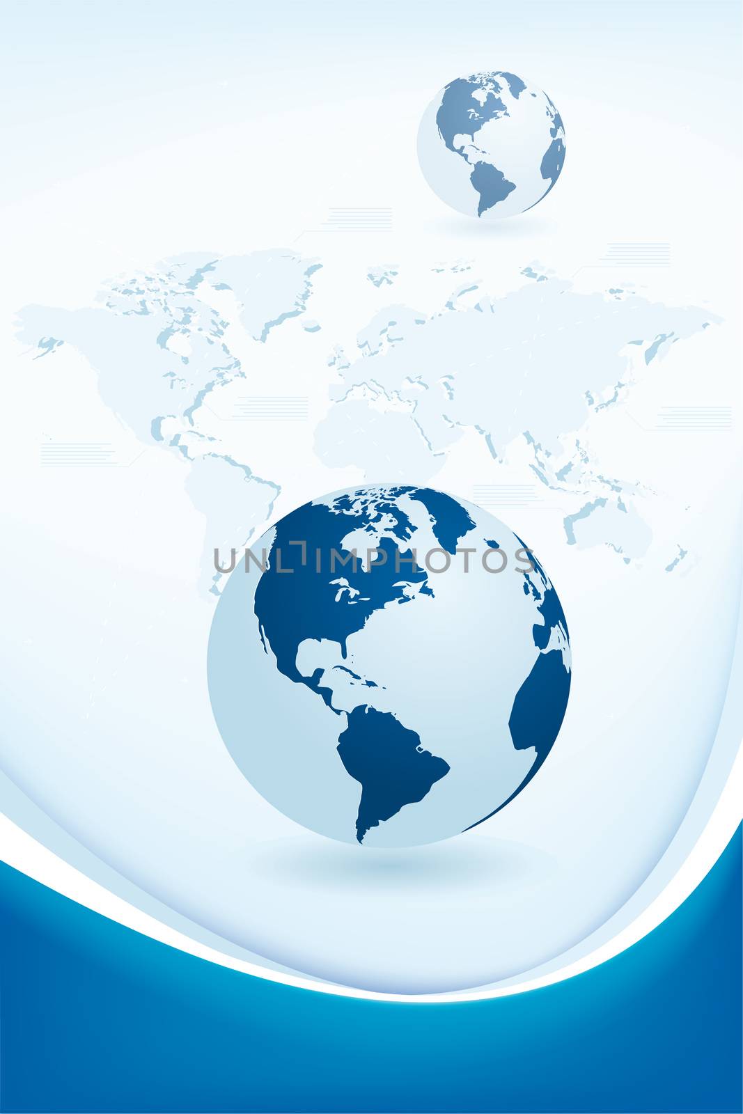 abstract background with Earth and world map