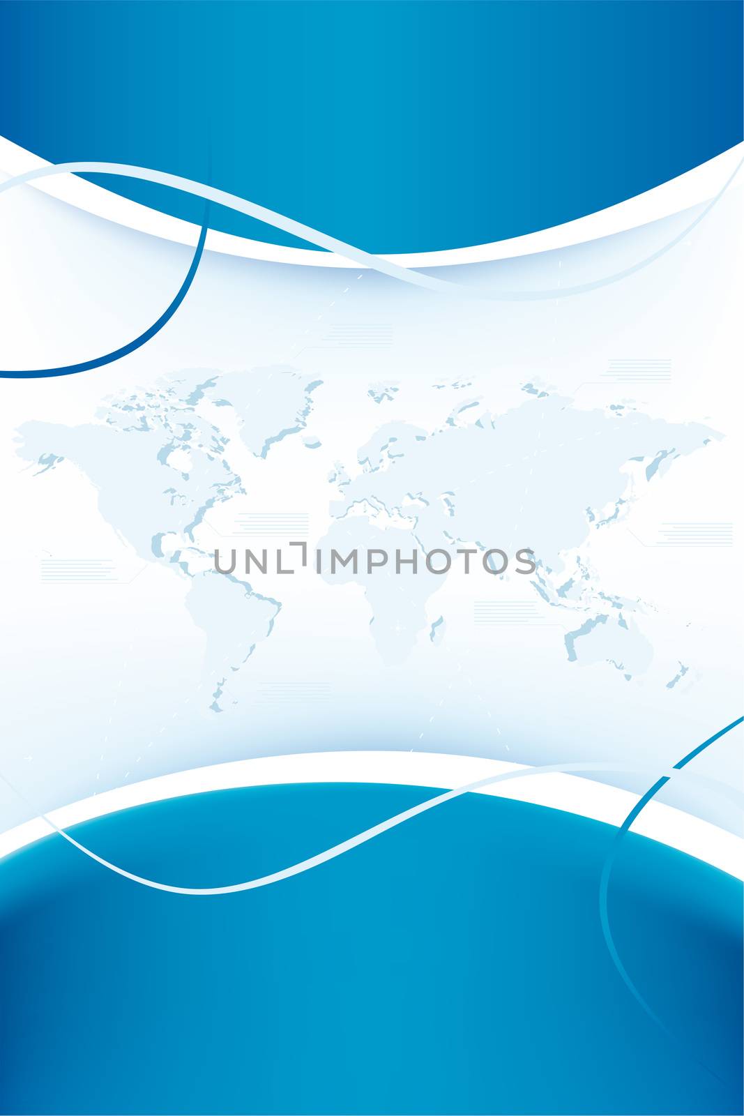 abstract background with world map by WaD