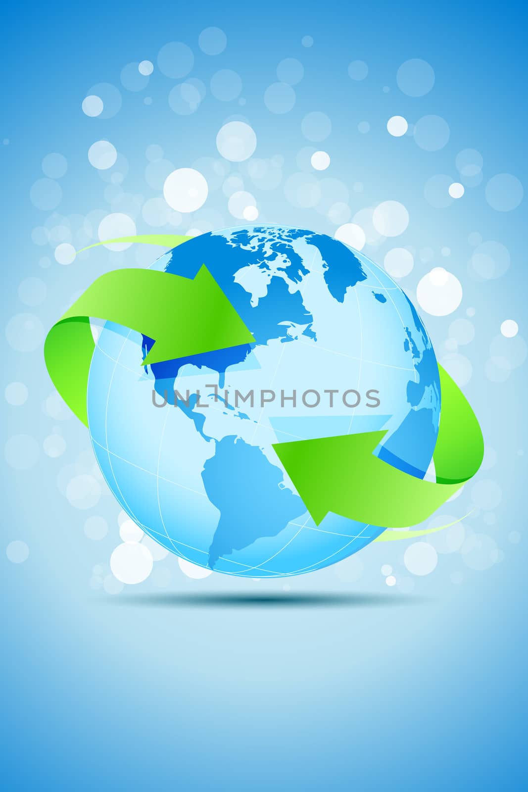 Planet Earth with Green Arrows by WaD