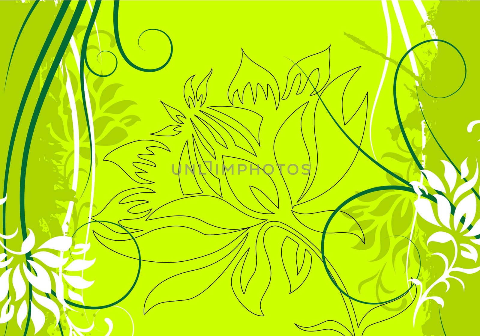 abstract grunge floral decorative background vector illustration