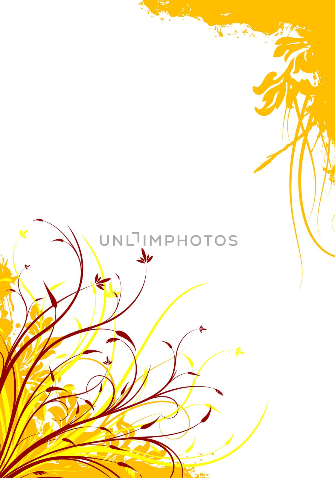 abstract grunge floral decorative background vector illustration by WaD