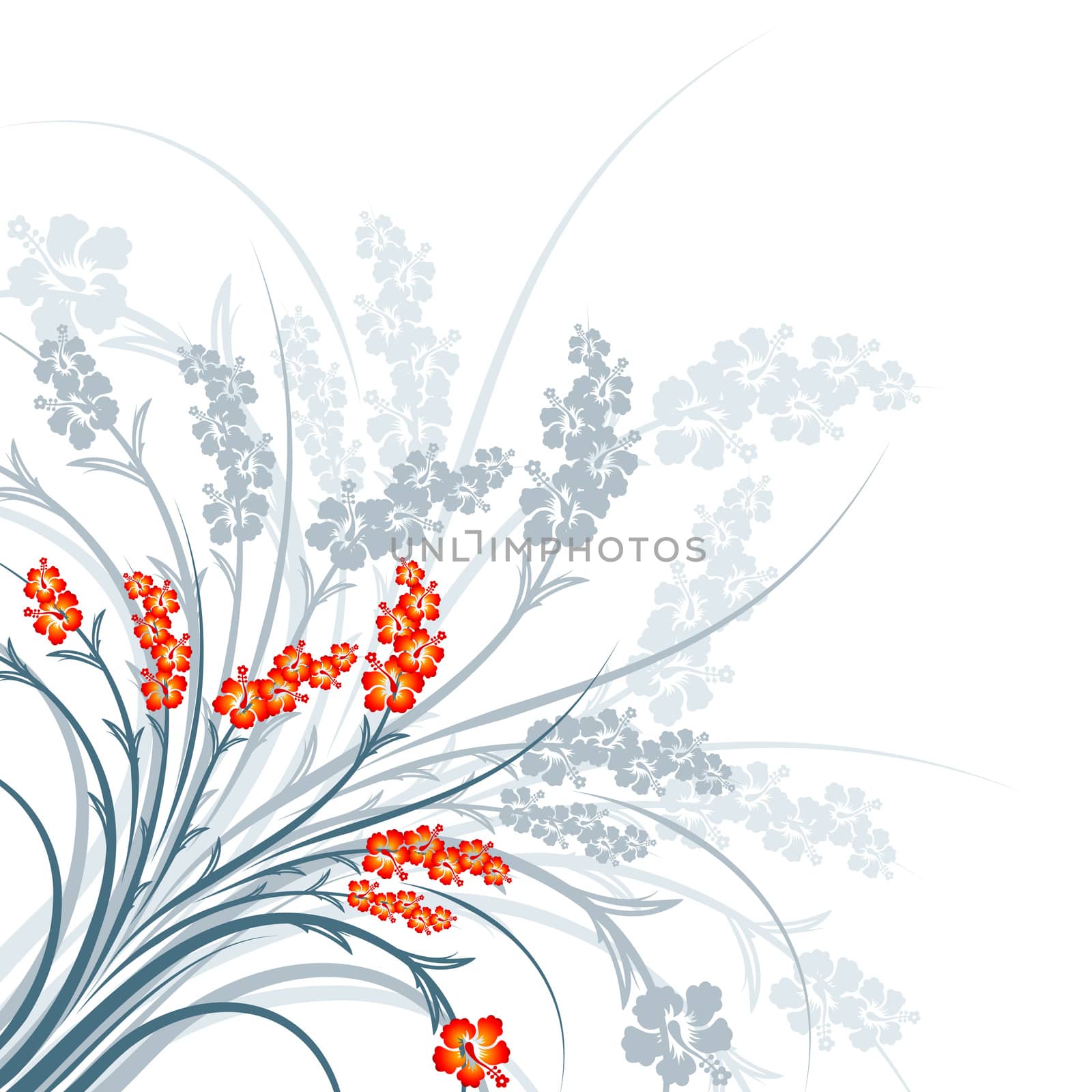 Abstract Spring Decorative Floral Background Vector Illustration