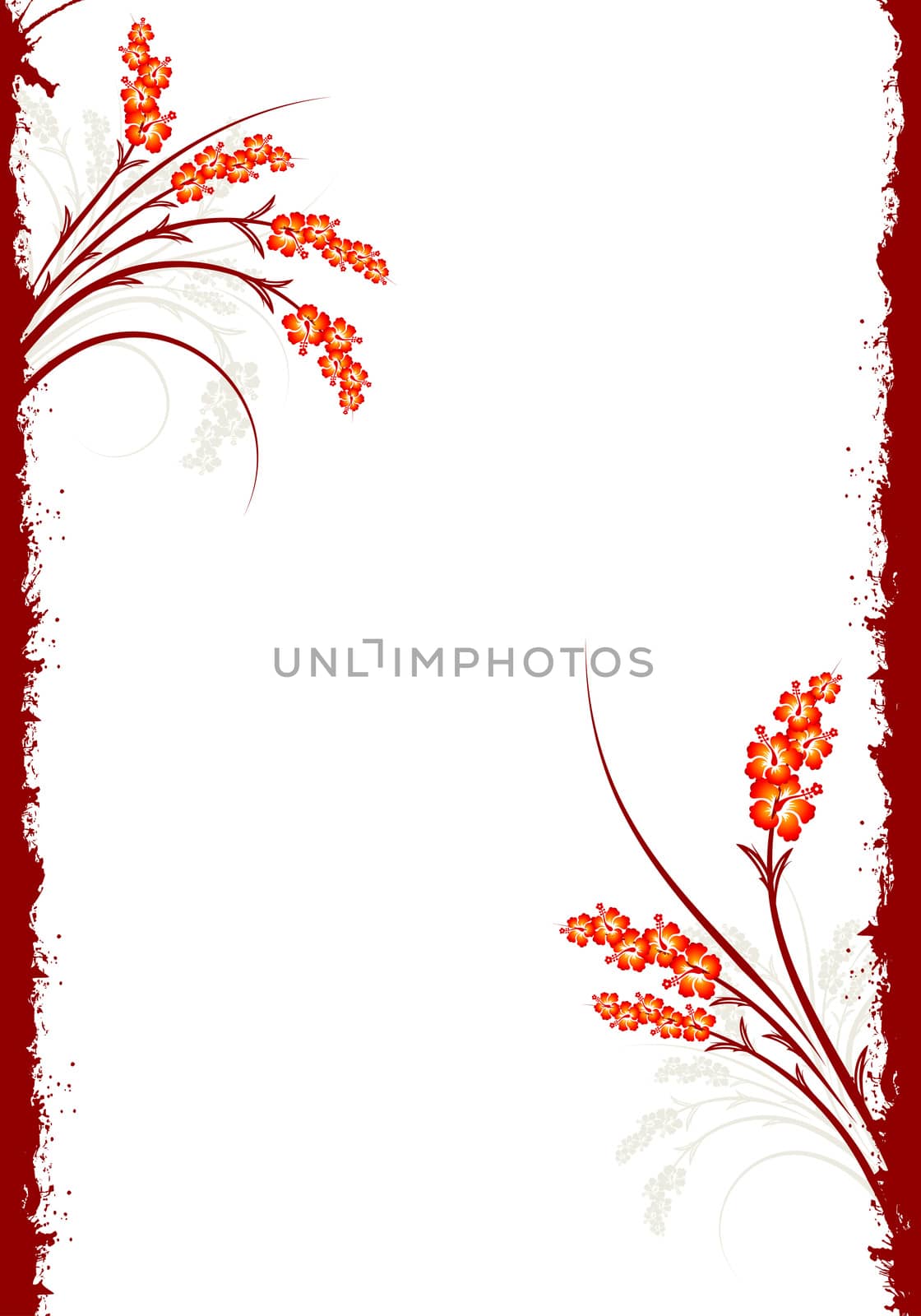 Abstract Grunge Floral Background by WaD