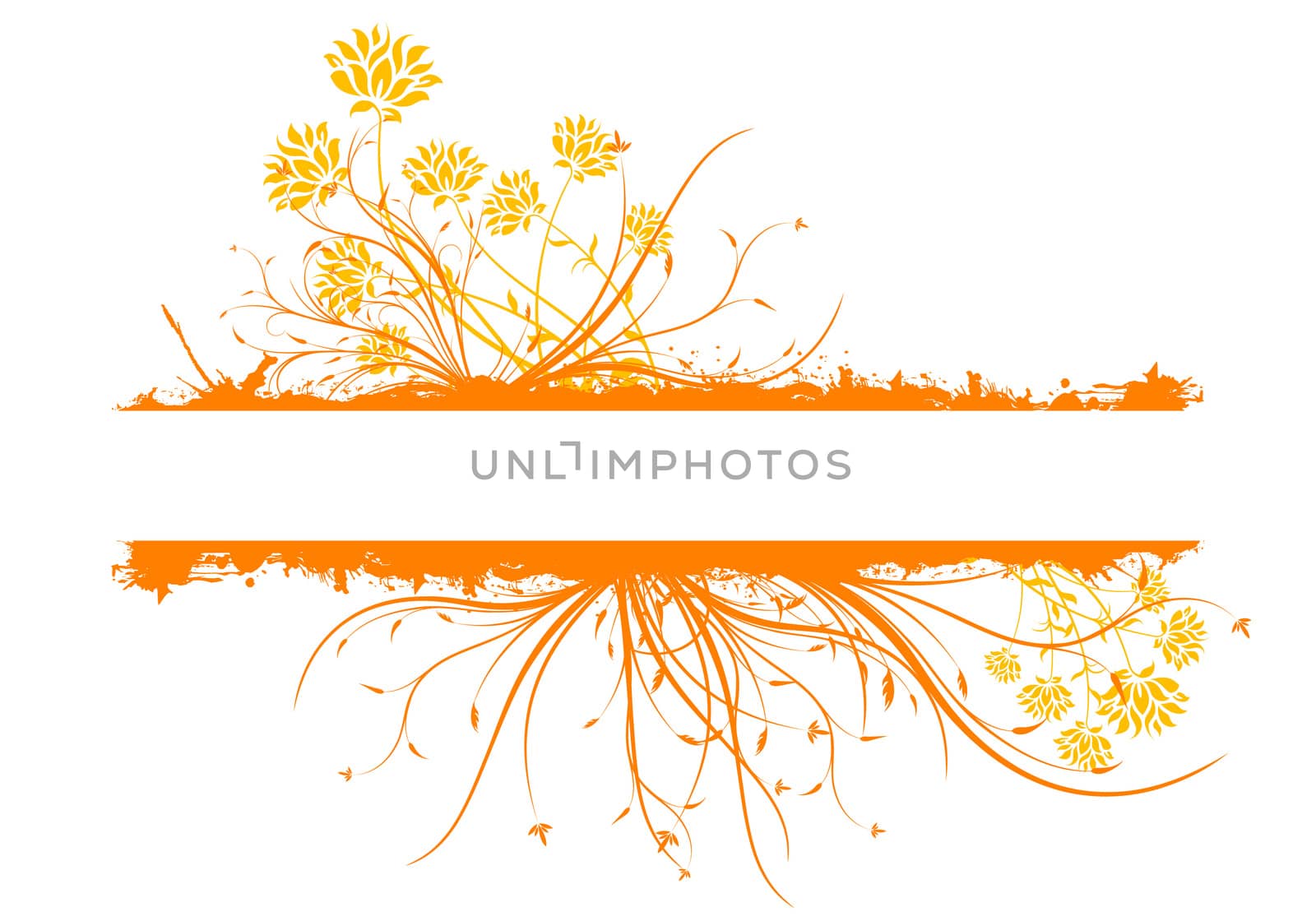Abstract Spring Grunge Text Decoration Frame Vector Illustration