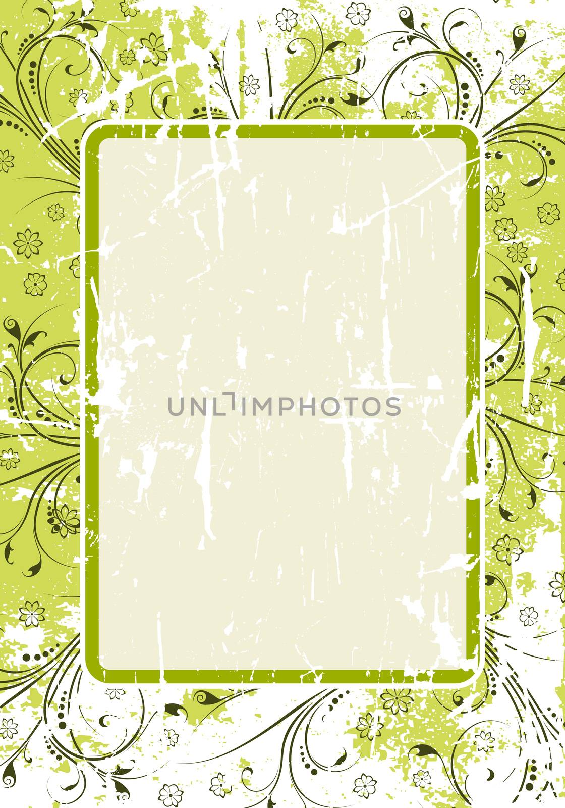 Abstract Grunge Floral Background by WaD