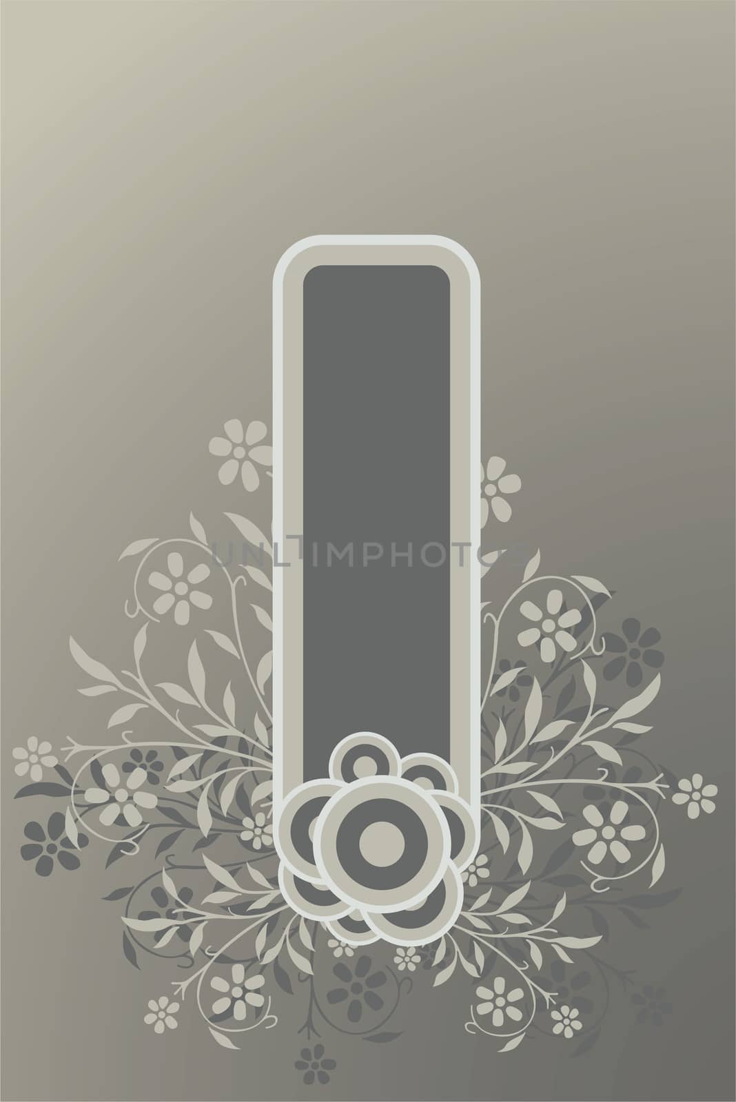 Abstract background with floral elements, digital artwork