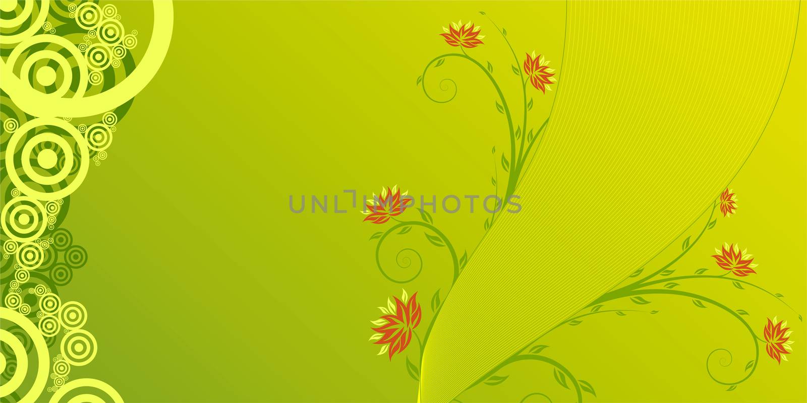Abstract background with floral elements, digital artwork