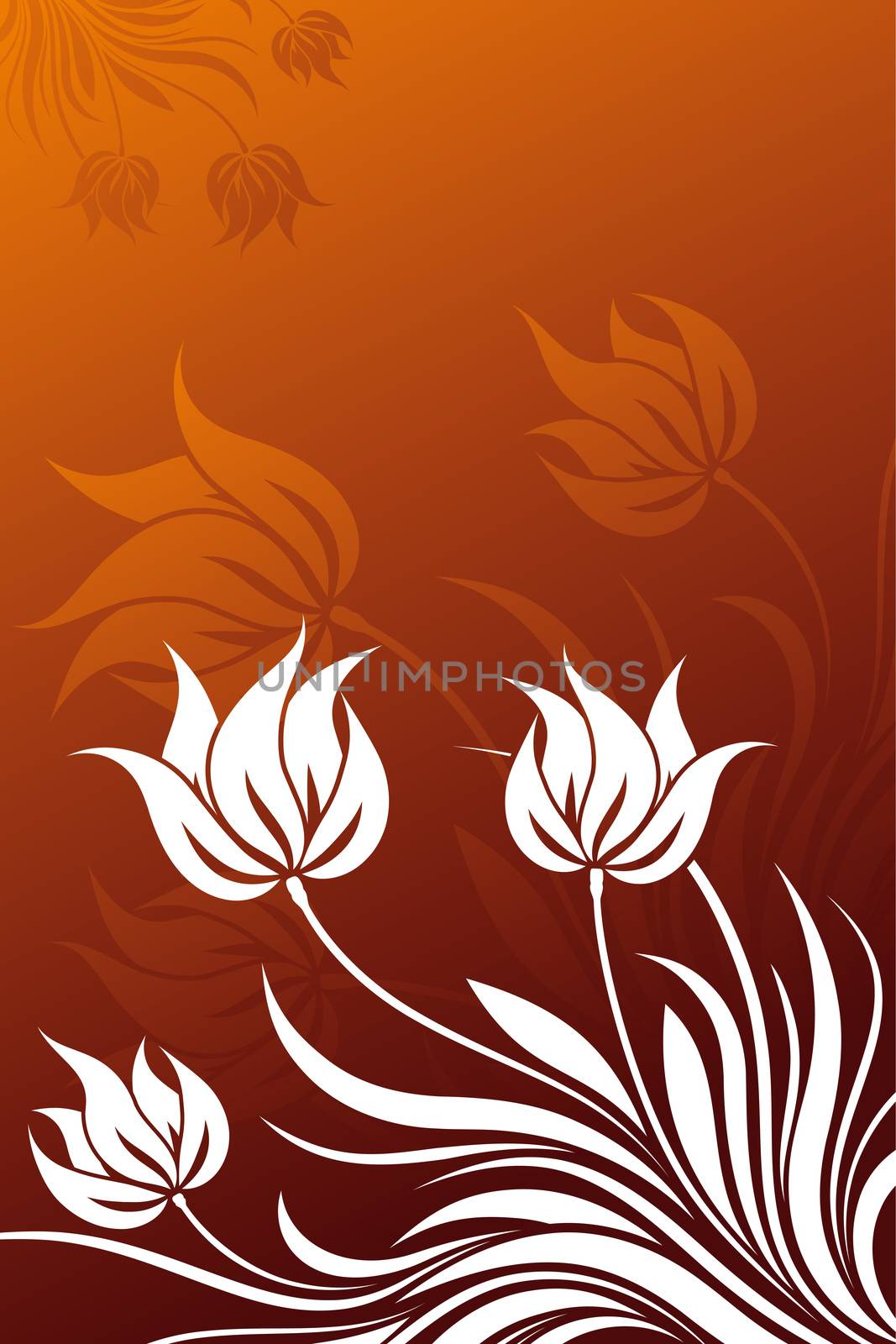 Abstract vector floral background decorative flower design