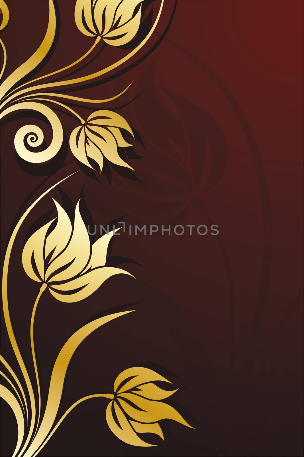 Abstract vector floral background decorative flower design