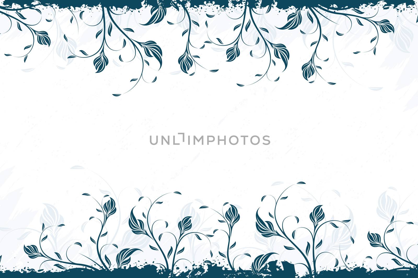 Abstract vector isolated on white floral swirl